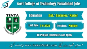 Govt College of Technology Faisalabad Jobs