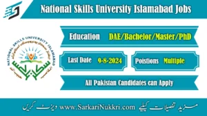 National Skills University Islamabad Jobs