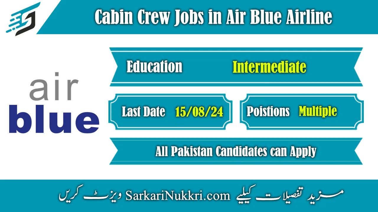 Cabin Crew Jobs in Air Blue Airline