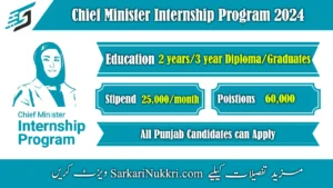 Chief Minister Internship Program 2024