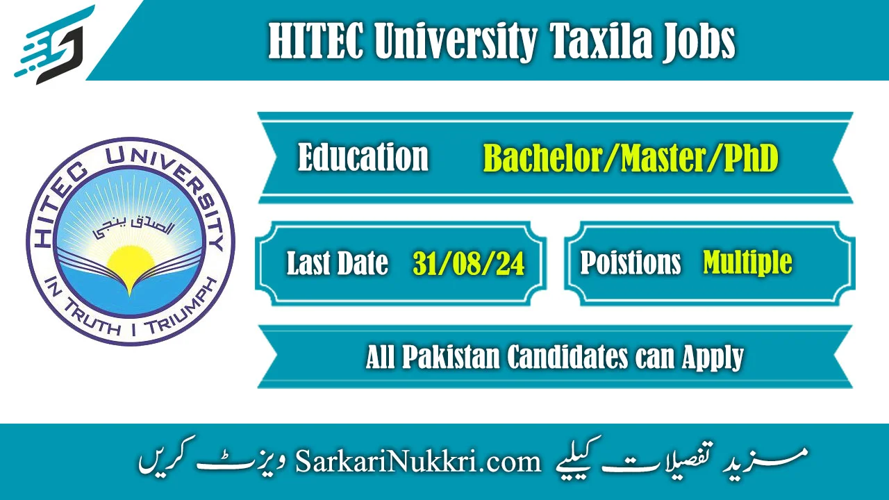 HITEC University Taxila Jobs