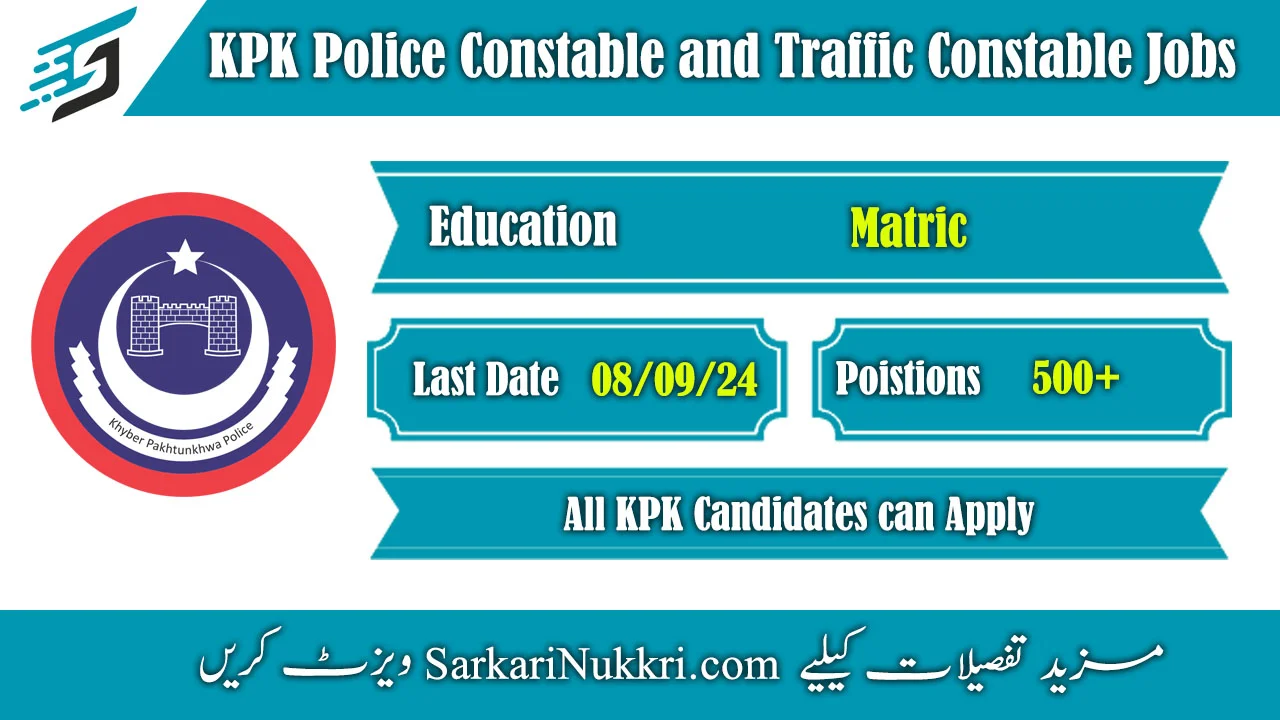 KPK Police Constable and Traffic Constable Jobs 2024