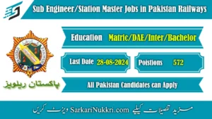 Sub Engineer Jobs in Pakistan Railways