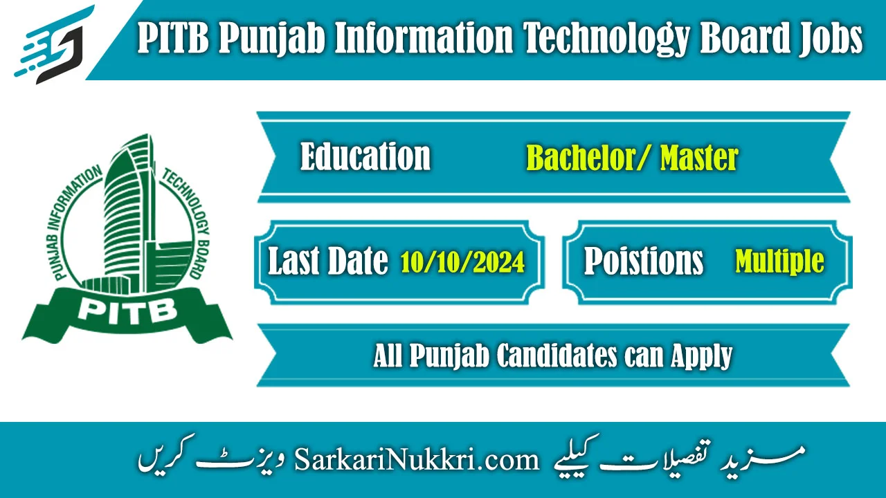 PITB Punjab Information Technology Board Jobs