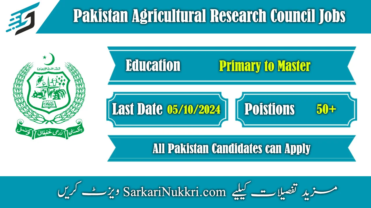 Pakistan Agricultural Research Council Jobs