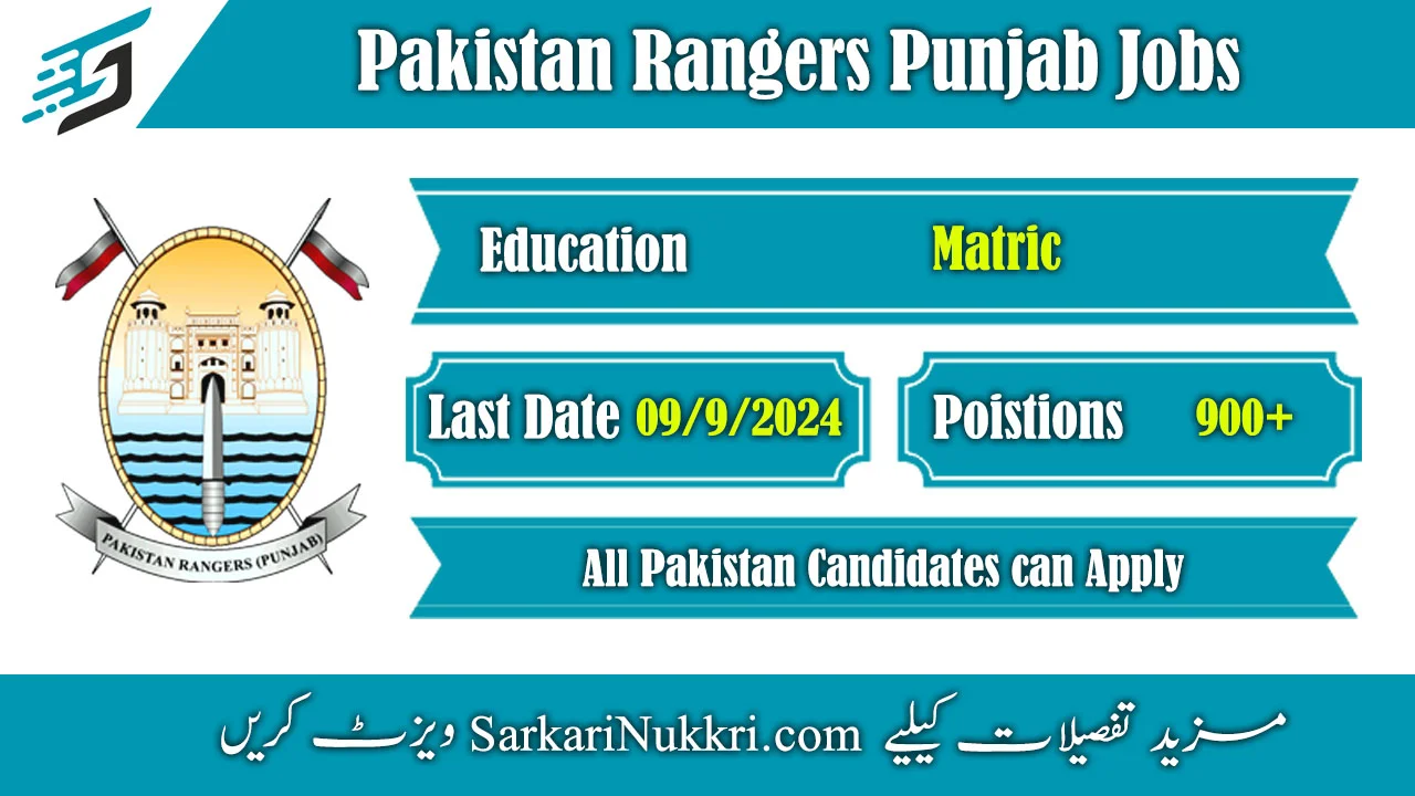 Pakistan Rangers Punjab Jobs 2024