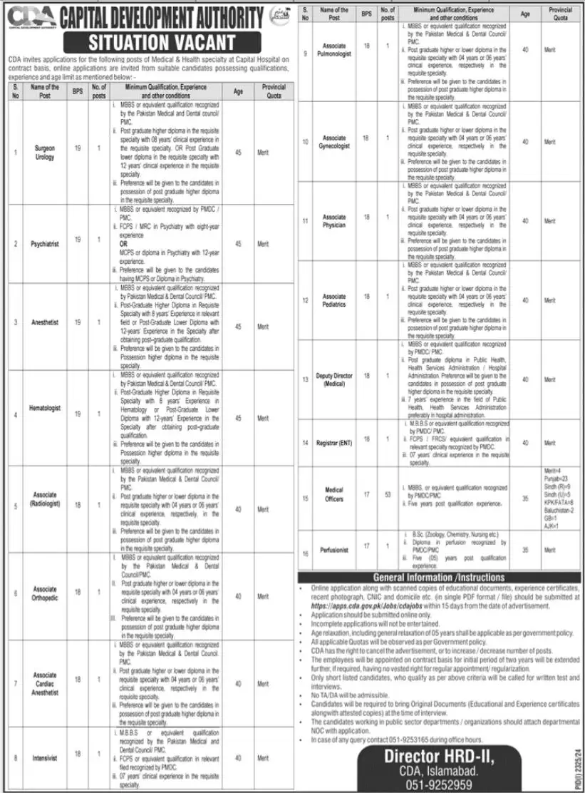 CDA Jobs 2024