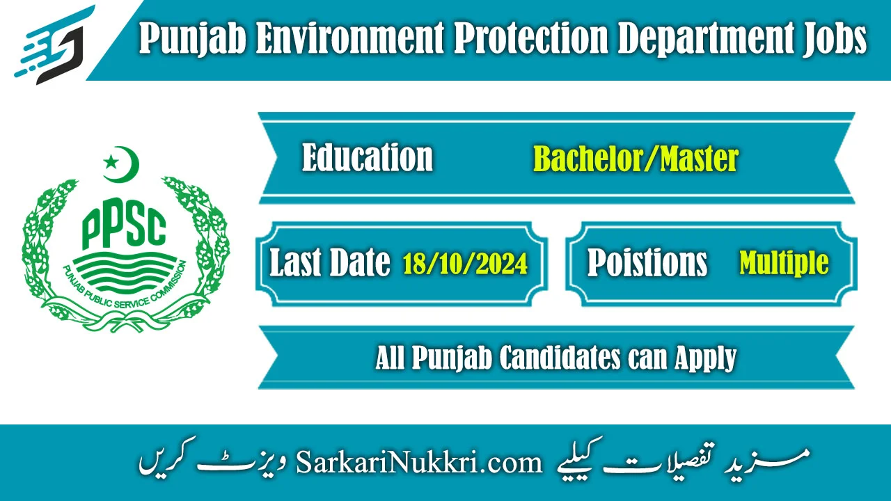 Punjab Environment Protection Department Jobs