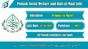 Punjab Social Welfare and Bait ul Maal Jobs