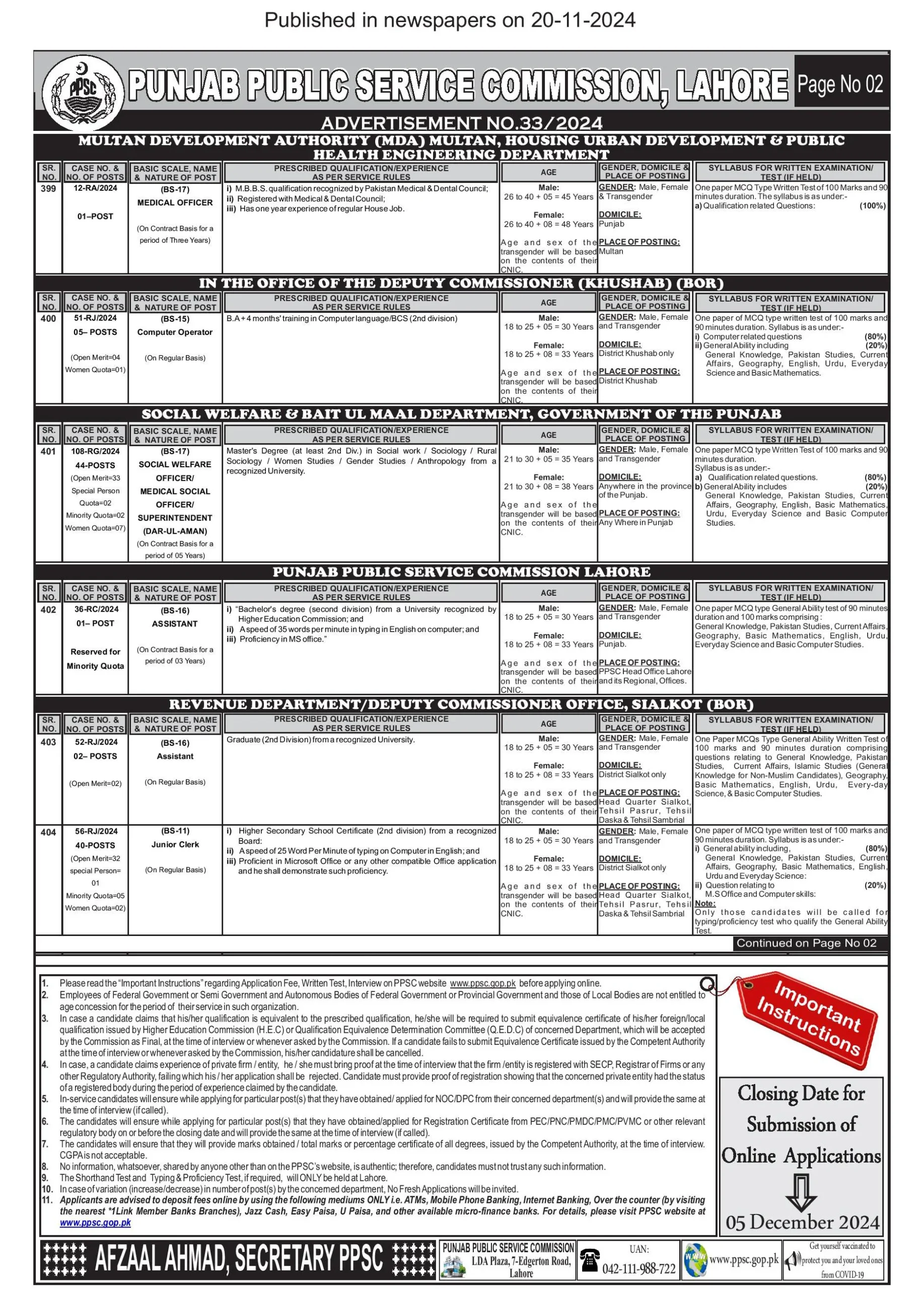 Public Health Engineering Department Jobs